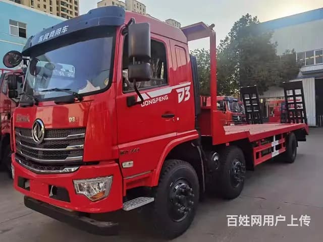 15吨小三轴平板拖车  拉15吨不超载短轴距平板车  平板车 - 图片 1